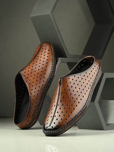 Image of Server Loafers for Men | Mules Clogs Open Back Loafers | Party Ethnic Wear Shoes | Men's Casual Shoes | Comfortable Fashion Shoe with TPR Sole
