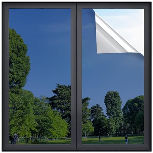 Película para ventana rabbitgoo 17.5 in x 6.5 ft azul plata miniatura 2
