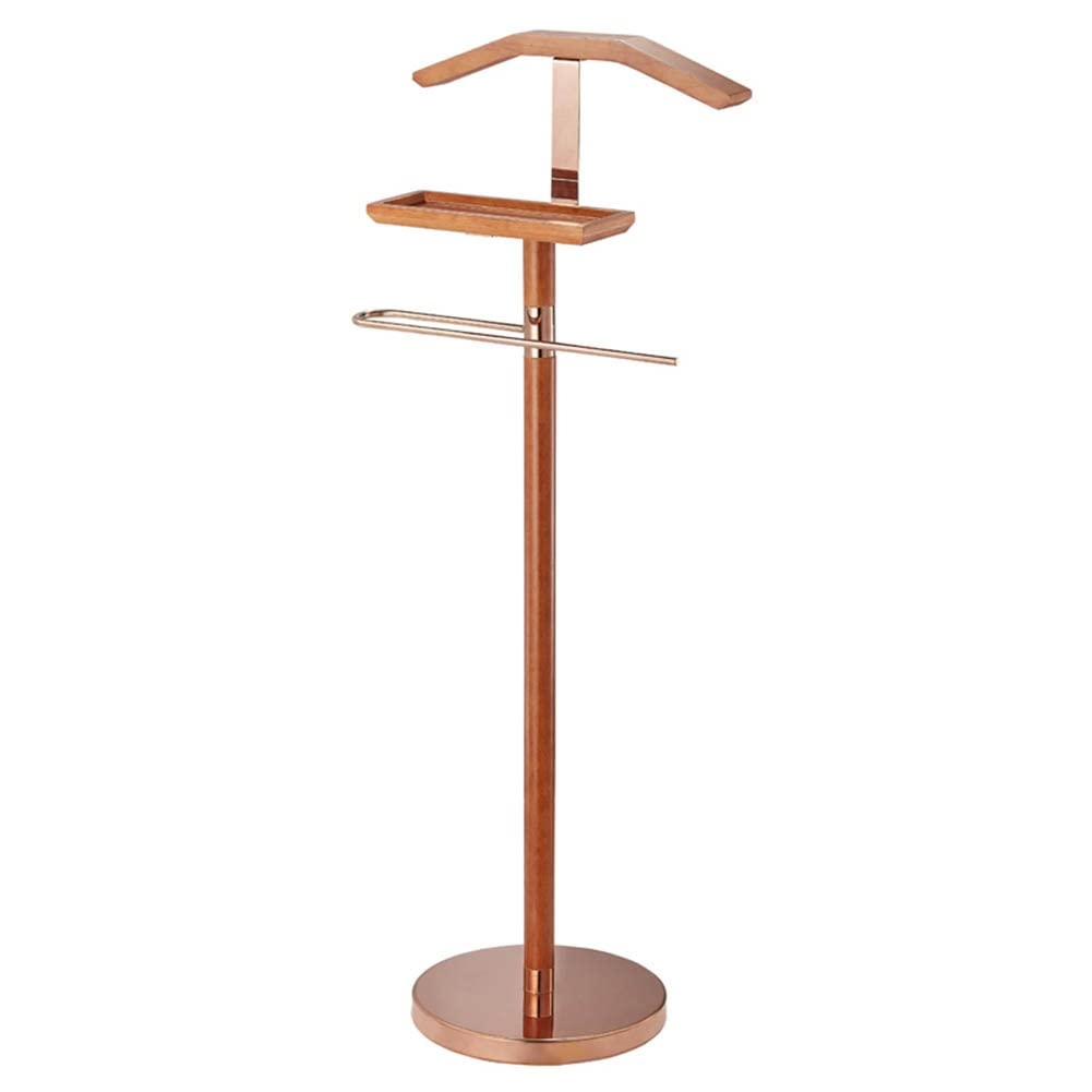 YNBSHGAA Wooden Clothes Rack Wardrobe Valet Stand Suit Garment Valet Stand for Hotels Dormitory Office 17 Styles,Style#g