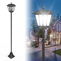 Artrastar LED Solar Laternen Für Draußen Gartenlaterne Außen Stehend Mit Erdspieß Solarlampen Outdoor Wetterfest Wegeleuchten Gartenleuchte 180 cm Weißen(1 Stücke)