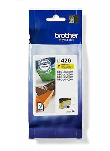 Brother LC-426Y Inkjet Cartridge, Yellow, Single Pack, Standard Yield, Includes 1 x Inkjet Cartridge, Brother Genuine Supplies