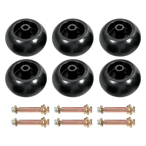DICMIC 6Pcs Lawn Mower Anti Scalp Deck Wheel Kit Compatible with Bad Boy 022-5234-98 Exmark 103-3168 103-4051 103-7263 1-603299 & Many Bore 5/8 Wheel Size