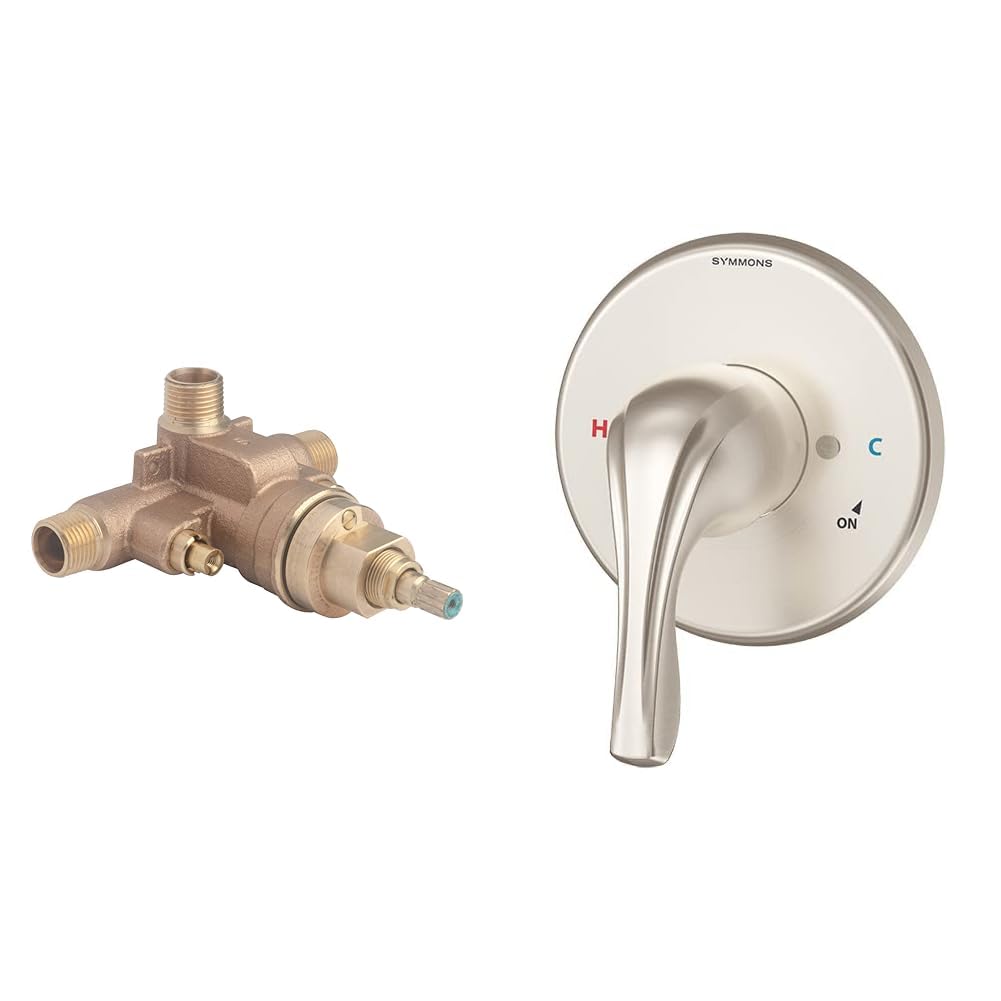 Symmons 261XBODY Brass Shower Valve with Symmons 9600-PLR-TRM-STN
