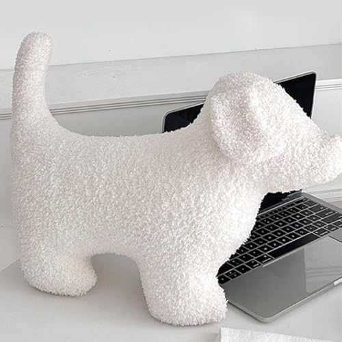 KYEQATY Süße Wurfkissen weich bequemes weißes Kissen Niedliche Kissen Hundeförmige Kissen kleine dekorative Kissen Bodenkissen für Bett Couch Sofa Home Decor