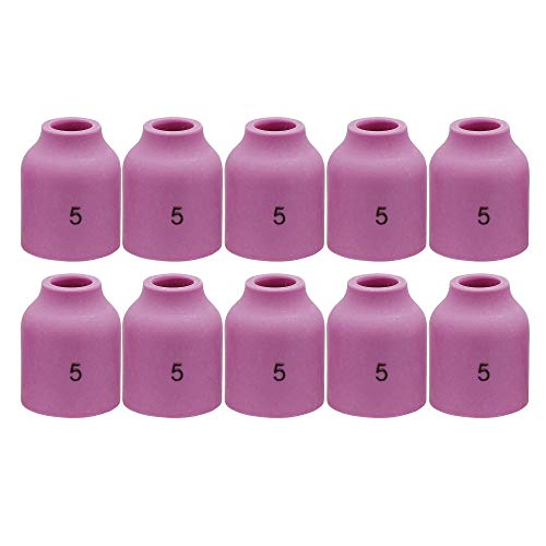 Image of 10PK TIG Gas Lens Alumina Nozzle 53N59 5# 5 /16 inch For SR WP- 9 /20 & 17 /18 /26 | 10PK TIG Gas Lens Alumina Nozzle Ceramic Cup 53N59 5# 5 /16 inch For SR WP- 9 /20 & SR WP-17 /18 /26 TIG Welding Torch