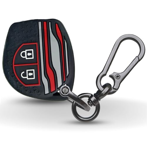 Image of KEYCEPT Tristar Key Cover for Suzuki Swift, Dzire, Ertiga, Baleno, Grand Vitara, Celerio, WagonR, Brezza, Scross, Fronx, Jimny, Ignis (2 Button Remote Key )(Type 1, Black)