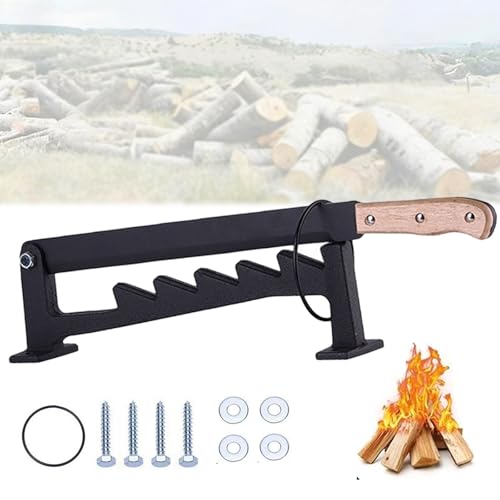 HWYYLXS Rajadora De LeñA De Pared, Astilladora De LeñA para Encender Fuego De Pared, Astilladora De LeñA Manual PortáTil con Anillo De Seguridad, Astilladora De LeñA FáCil De Instalar StyleB