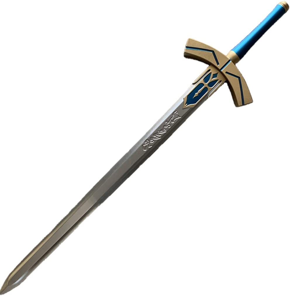 damdos Halloween Prop for 37" Fate Stay Night Saber Swords Pen Black White Excalibur Cosplay Swords Birthdays Gifts
