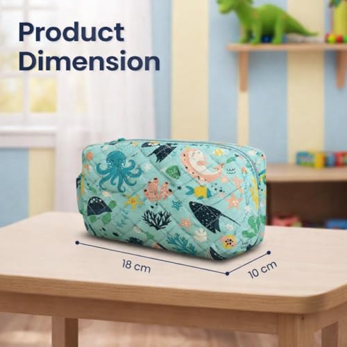 Image of MiniTravel Organizer | Multipurpose All-in-One Compact Durable, Lightweight, Waterproof, Bag | Travel Friendly Pouch | Ideal for Stationary, Medicines, Accessory (Sea & Ocean Print)