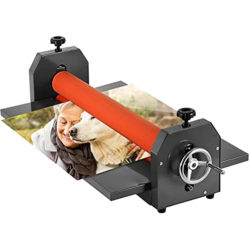 VEVOR 51 Inch Cold Laminator Machine 10mm Manual Vinyl Photo Film Cold laminator Hand Crank Pressure Cold Roll laminator(51Inch)
