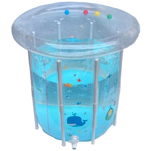 Piscine pour bébé gonflable 29,5x31,5 pouces pour natation et refroidissement - 7