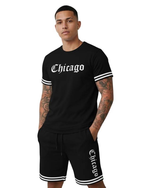 funkari Men’s Cotton Blend T-Shirt and Shorts Set | Casual Co-Ord Outfit | Soft Comfortable Fabric | Gym Lounge Daily Style | Regular Fit-picture-47