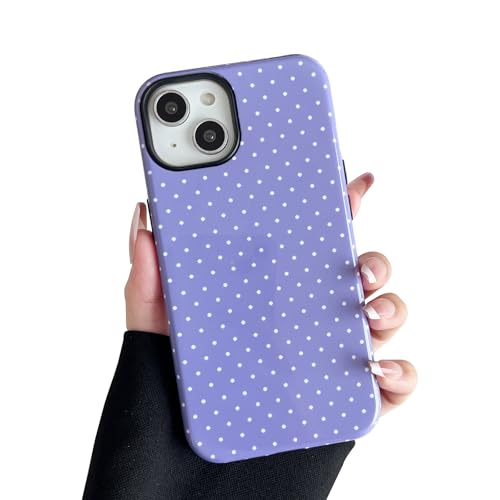 Coque à pois iPhone 15 Plus, look esthétique pour femme active