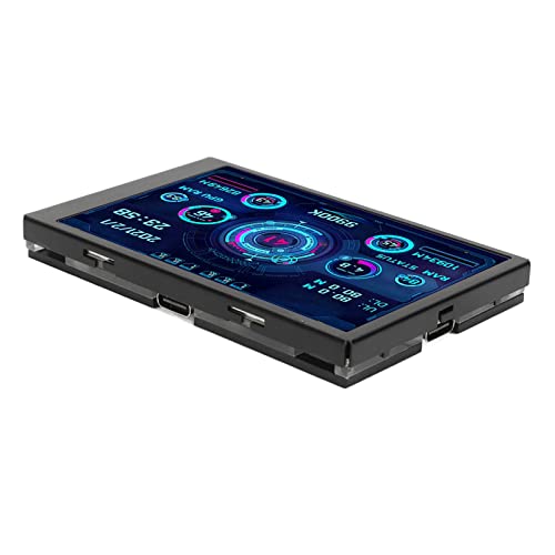Image of ZASCHMOY Computer Temperature Monitor, Small Screen, Display for aida64 PC, CPU Data Monitor, Easy to Use for Computer Enthusiasts, 3.5 USB (Black)