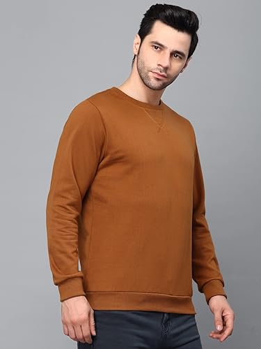 Image of Rigo Fleece Printed Round Neck Sweatshirt for Men | Full Sleeves Sweatshirt for Men | Casual Wear & Stylish Sweatshirts for Men