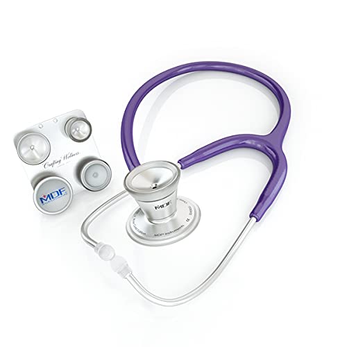 MDF® ProCardinal® C3 Cardiology Estetoscopio de doble cabeza de acero inoxidable con membrana convertible adulto, pediátrica e infantil-neonatal - Morado (MDF797CC08)