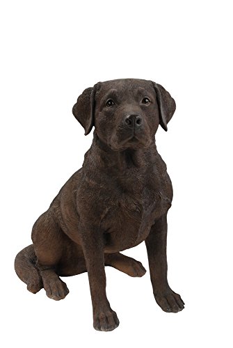 Estatua Labrador Retriever sentado color marrón