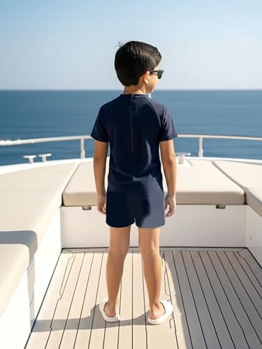 Image of KiddoPanti Boys & Girls Half Sleeve Mid Thigh Length Swim Suit