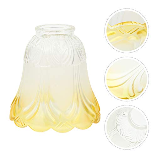 Mobestech Abajur de Vidro Transparente Em Forma de Flor Abajur Tampa Da Luz para a Lâmpada de Assoal