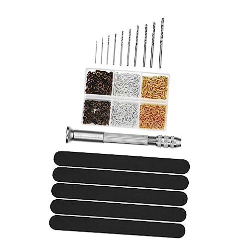 KALLORY 1Set Resin Hand Drill Set Precision Pin Vise with Jewelry Drill Bits for Projects Crafting and Resin Art Color Options