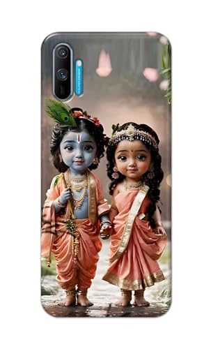 Image of Printed Hard Back Cover for Realme C3 | Realme C3i Back Cover (Radha Krishna Love -J2) -190724(EA)
