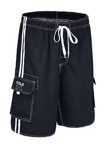 Image of Nonwe Men's Beachwear Board Shorts Quick Dry with Mesh Lining Swim Trunks