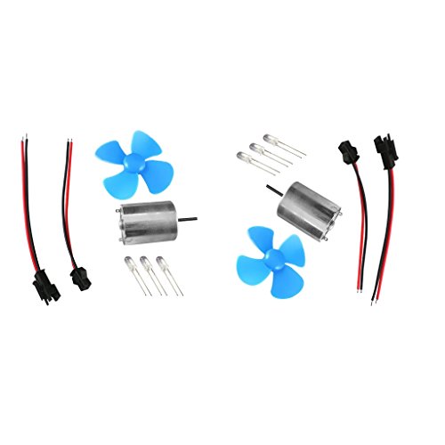 B Blesiya 2Pcs 60mm DIY Micro Wind Generator Wind Turbines Engine Model Kits Wind Power Teaching Tool