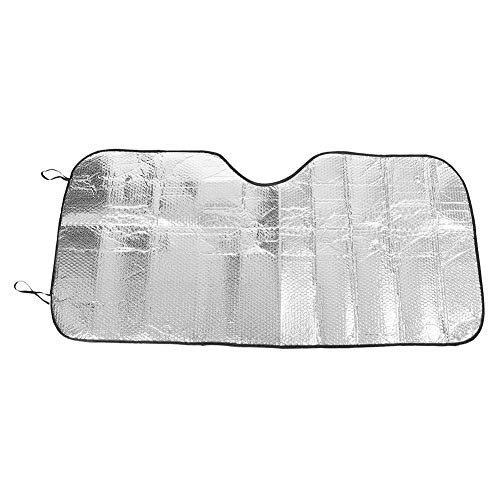 EVGATSAUTO Windscherm Vizier, Universele Grote Zilveren Autovoorruit Voorruit Zonnescherm Warmte Reflecterende Voorruit Vizier