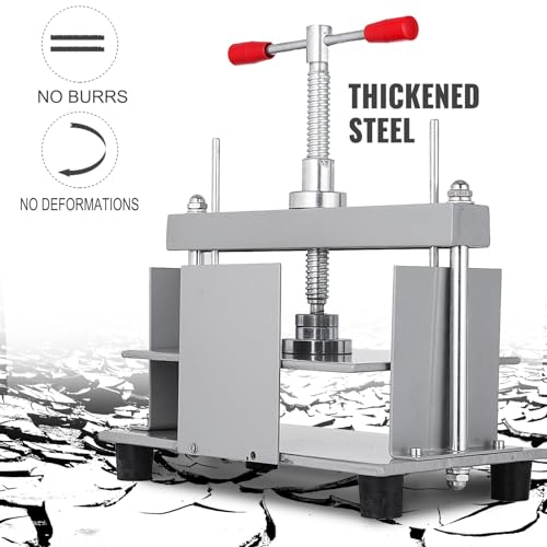 VEVOR Manual Paper Press Machine, 12x8.6 inch for A4 Sized Papers Flatting Machine, 10cm Thickness Steel Frame Manual Flat Paper Press Machine, Papermaking Book Press