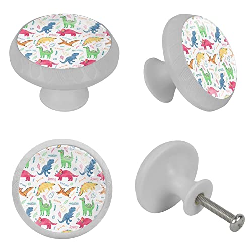 Poignées de commode fluorescentes à motif dinosaures pour armoires