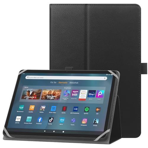 HoYiXi Funda Universal para 9 10.1 Pulgadas Tablet Compatibile Fire HD 10 y Fire HD 10 Plus con Soporte y Correa de Mano Funda para 9