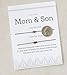 Mom Son Matching Wish Bracelet Set Friendship Greeting Card Gift for Mother Child
