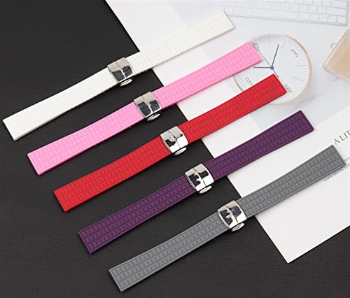 Bracelet montre 19mm caoutchouc noir boucle pour montre Aquanaut 5067A 491PTK - 4