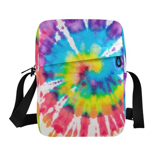 Crossbody Bag Tie Dye Color Messenger Bag for Women Men Purse Shoulder Bag Satchel Bag with Adjustable Strap 214C1700