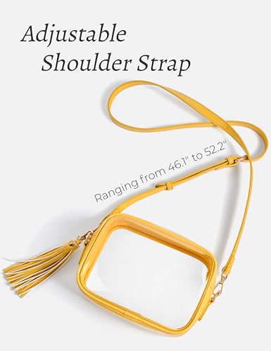 Image of Yarnic Clear Bag Stadium Approved, PVC Transparent Crossbody Purse Small Clear Crossbody Bag with Adjustable Shoulder Strap
