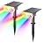 Linkind Solar Spot Lights Outdoor, IP67 Solar Lights Outdoor Waterproof, Multicolor Solar Landscape Spotlights for Halloween Decorations, Yard, Garden, Pathway(2 Pack)