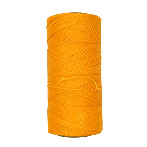 Linhasita Waxed Thread 100 g / 170 m Polyester 1 mm Thick Macrame, 30 Colours Intense Yellow, 170 metros / 100 gr - Image 3