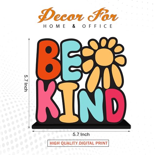 Image of Artvibes Be Kind Motivational Quotes Table Decor for Office Desk | Home Decoration Items | Living Room | Modern Art Wooden Showpiece Decorative Gift item (SP 1180)