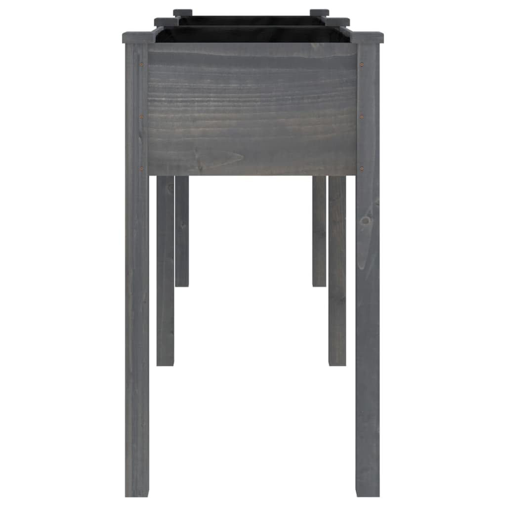 Ogrodnik z litego drewna Jodła 161x45x76 cm | Z wkładką, otworami drenażowymi, na balkon lub do ogrodu