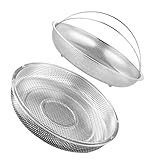 SHOWERORO 2Pcs Steamer Basket with Handle Reusable Food Steaming Rack Convenient Steamer Pot Insert for Cooking Vegetable Steamer