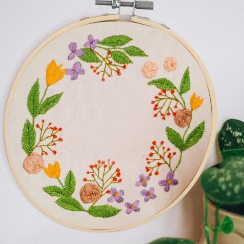 Image of SENJEOK 30PCS 5 Inch Embroidery Hoops, Bamboo Cross Stitch Rings, Round Embroidery Circle Ring for DIY, Sewing
