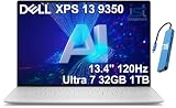 Dell XPS 13 9350 AI PC Business Laptop, (13.4" FHD+ 120Hz, Intel Core Ultra 7 258V, 32GB DDR5, 1TB SSD), 2X Thunderbolt 4, Copilot+ PC, Backlit, 1080p Webcam, FP, Wi-Fi 7, Win 11 Pro, Platinum