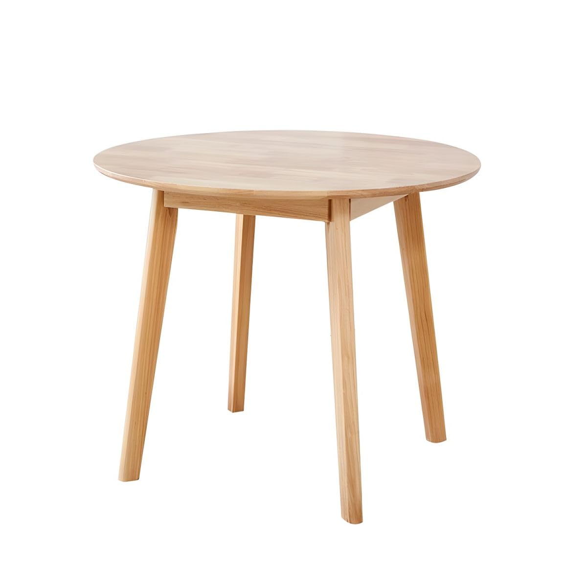 ★mi★ColemanNaturalWoodRollTable 90 TMS Chadwick 40” Round Solid Wood Drop Leaf Dining Table