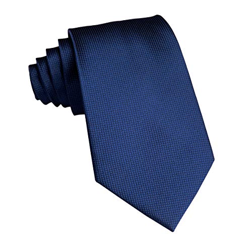 Image of Hi-Tie Father and Son Tie Set Striped Plaid Ties for Men and Boys Silk Necktie Pocket Square Set for Wedding Gifts