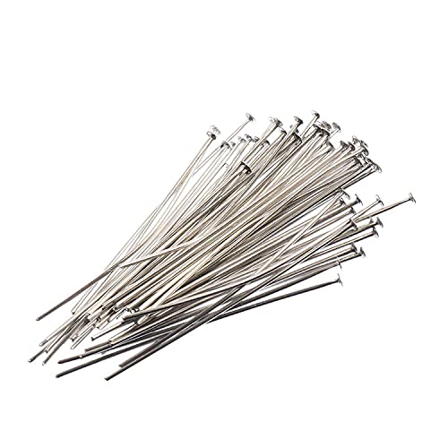 John Bead 100pcs Stainless Steel Head Pins 40mm 100pcs - Jewelry Findings Kit for DIY Jewelry Making Supplies Findings