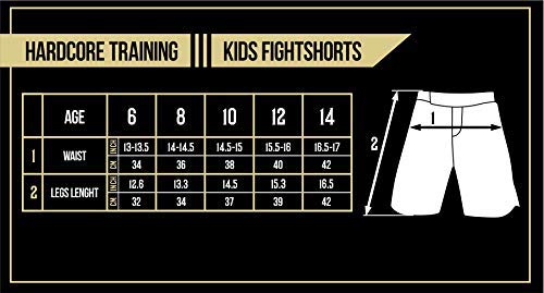 Hardcore Training Short Enfant MMA Boxe Musculation Gym Fitness | Sport, Muay Thai, Kickboxing, Jiu Jitsu, Combat, Été, Entraînement, Léger