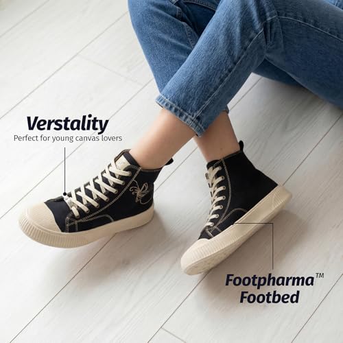 Image of YOHO Canvas CZ Sneakers for Women | Lightweight Casual Shoes | Everyday Comfort, Breathable Fit, Durable Grip Sole, Versatile Slip-On or Lace-Up Style, Trendy