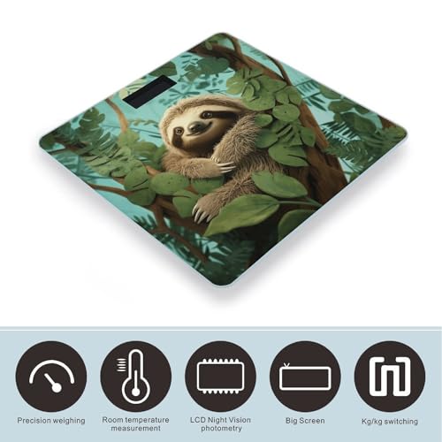 Báscula digital de baño Hug Tree Sloth precisión alta compacta miniatura 3