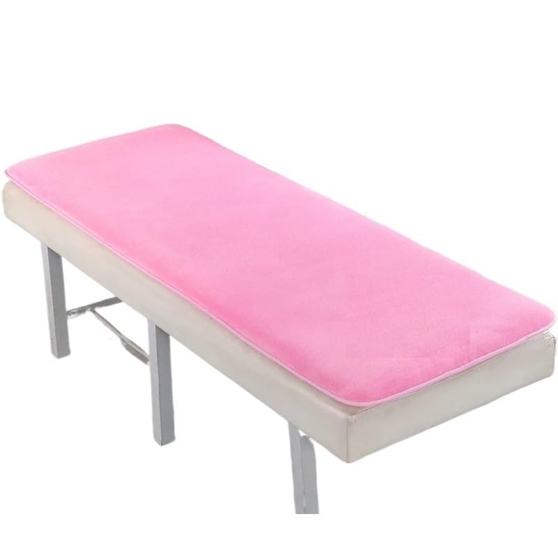 Materasso Per Lettino Extension Ciglia Materasso for lettino da massaggio con foro, cuscino for salone di bellezza, antiscivolo, ispessimento in velluto agnello(Pink Thick No Hole,Square 190cm70cm)