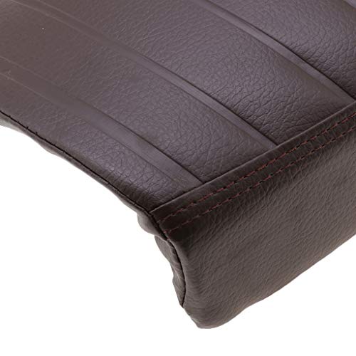 Asiento pasajero de moto marron con acabado elegante de cuero PU 5